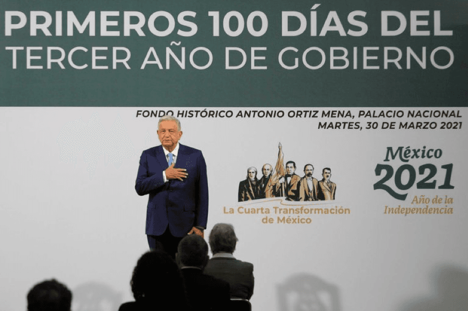 AMLO presenta informe de sus primeros 100 días de su tercer año de gobierno