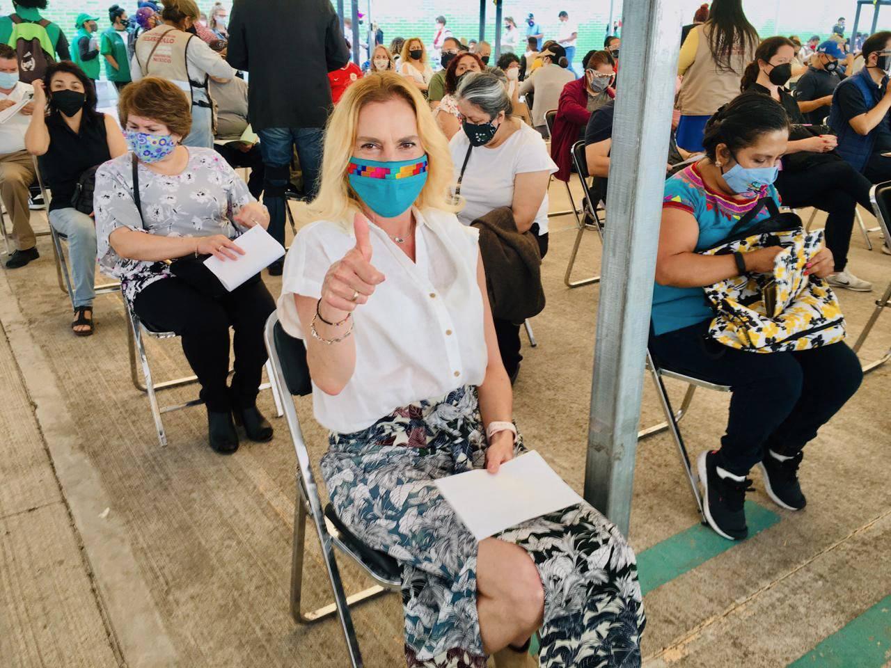 Beatriz Gutiérrez Müller se vacunó contra el COVID 19