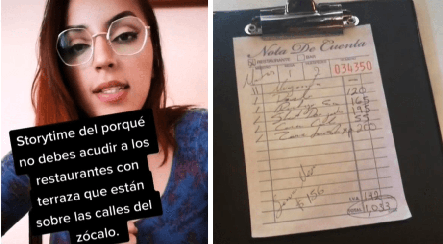 ¡Cuidado! Joven revela estafa en restaurante del Zócalo en la CDMX