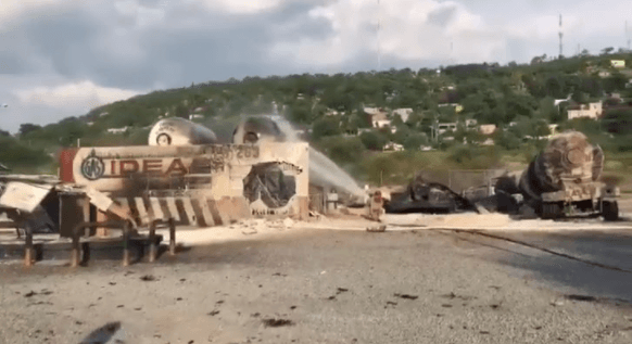 Explotó estación de gas en Montemorelos, Nuevo León