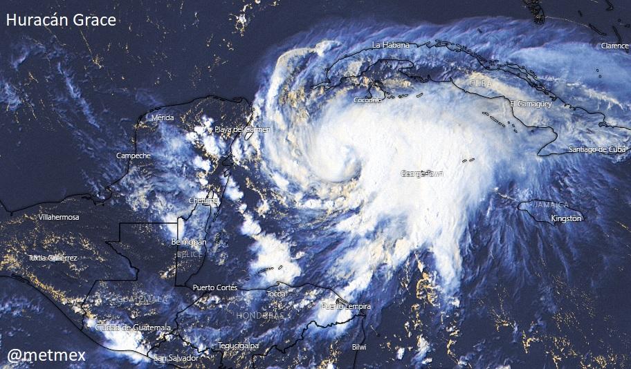 Grace tocó suelo mexicano