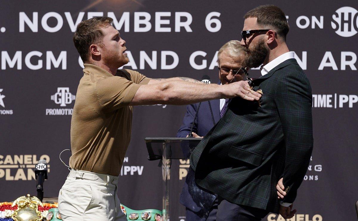 Canelo Álvarez y Caleb Plant ya tuvieron su primer enfrentamiento