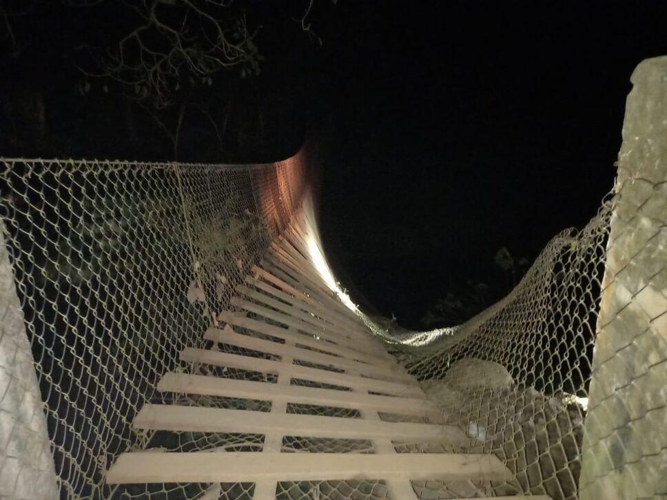 Desplome de puente colgante en Oaxaca