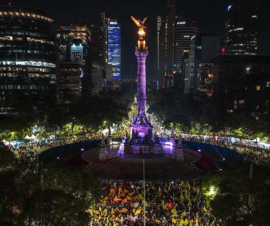 Los festejos de los americanistas llegaron al Ángel de la Independencia 
