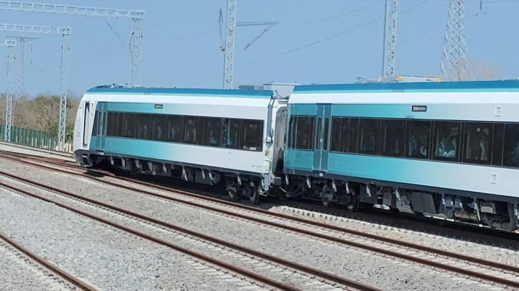 Se descarriló un vagón del Tren Maya en Yucatán