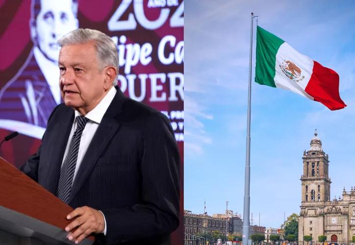 AMLO promete presencia de bandera monumental en la concentración de la Marea Rosa