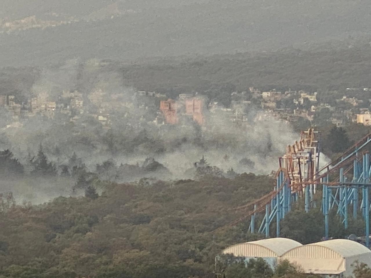 Reportan incendio en el bosque de Tlalpan