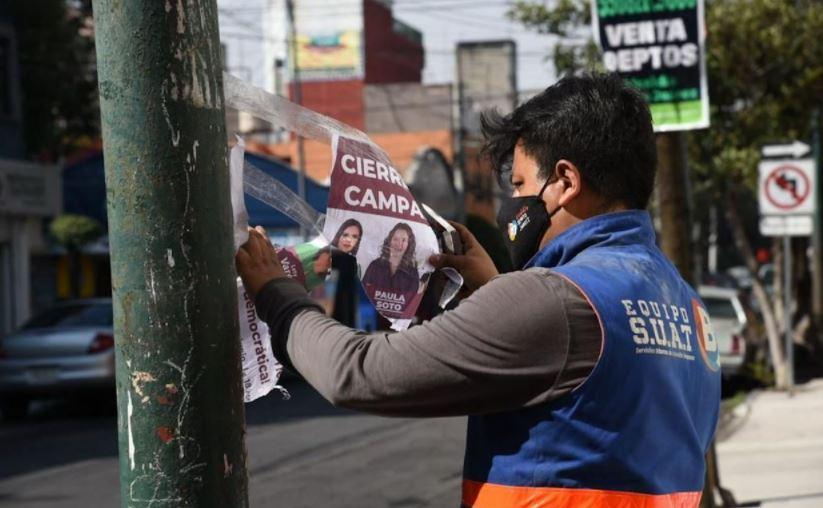 Inicia el retiro de propaganda electoral en la CDMX