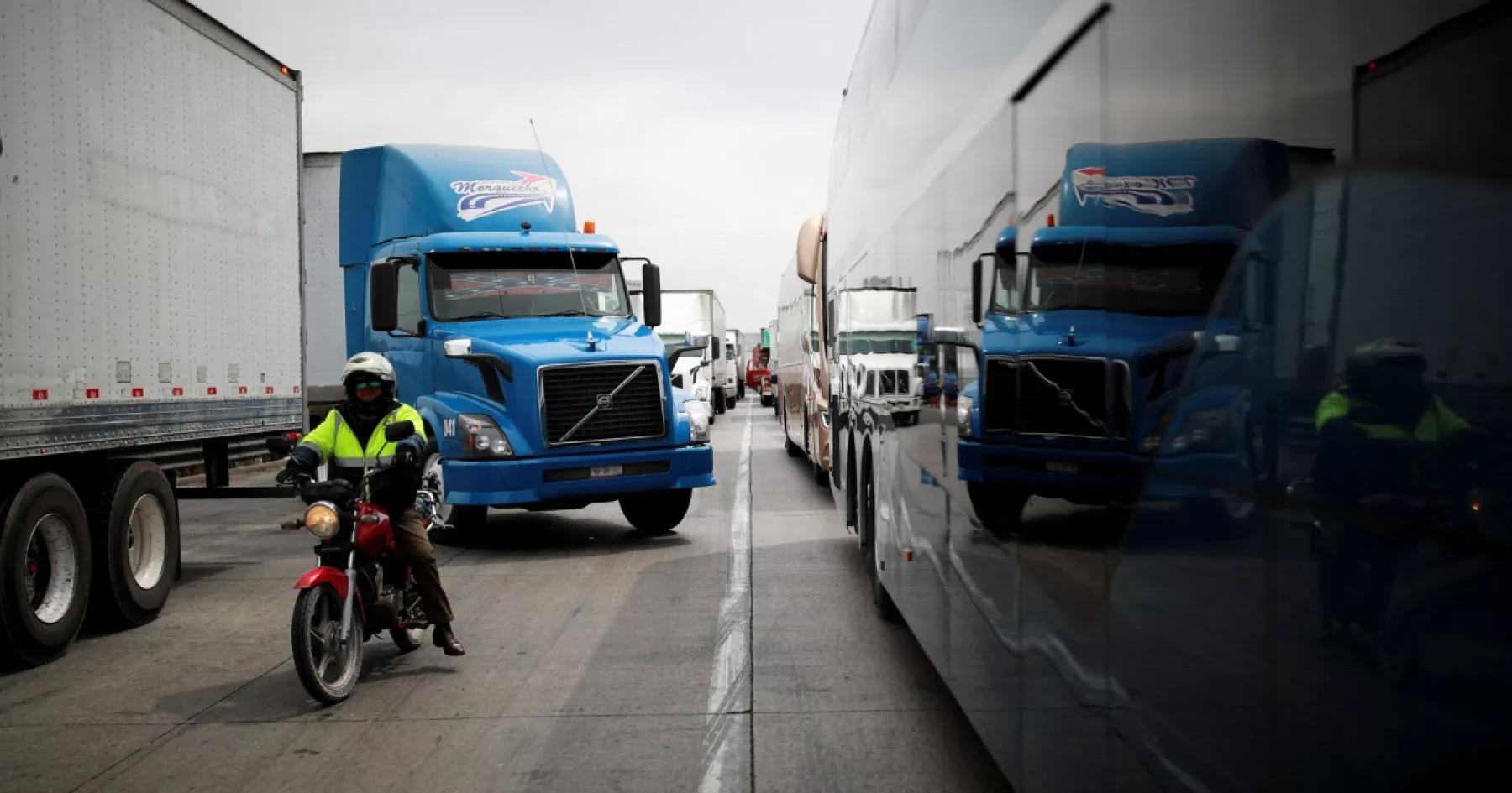 Paro de transportistas afecta entradas a la CDMX