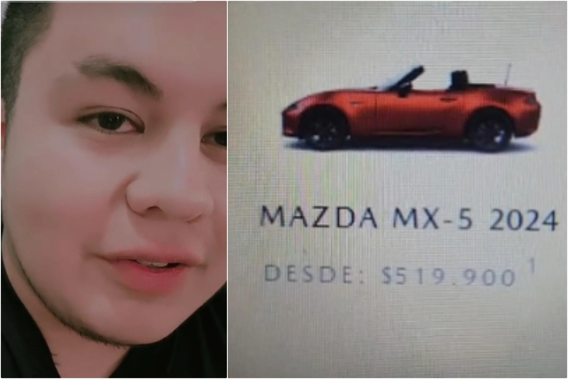 Mazda actuará legalmente contra usuario que quiso comprar un auto en 600 pesos 