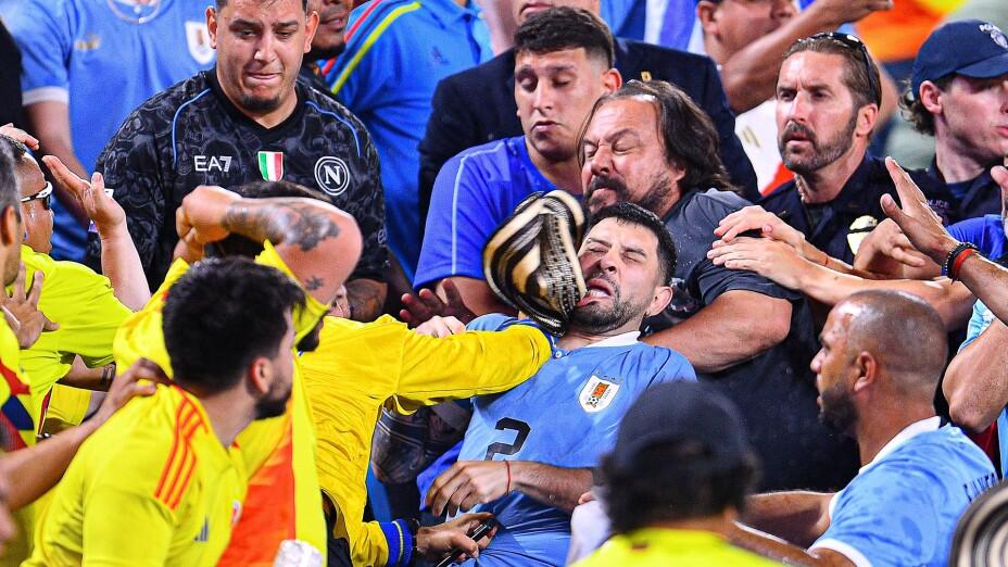 La CONMEBOL condena la violencia entre futbolistas uruguayos e hinchas colombianos
