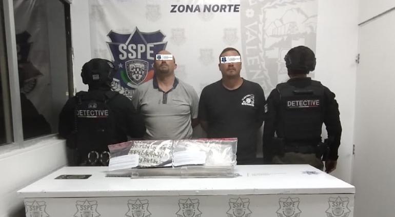 Detienen a dos hombres que  transportaba drogas en una bolsa de cumpleaños en Ciudad Juárez