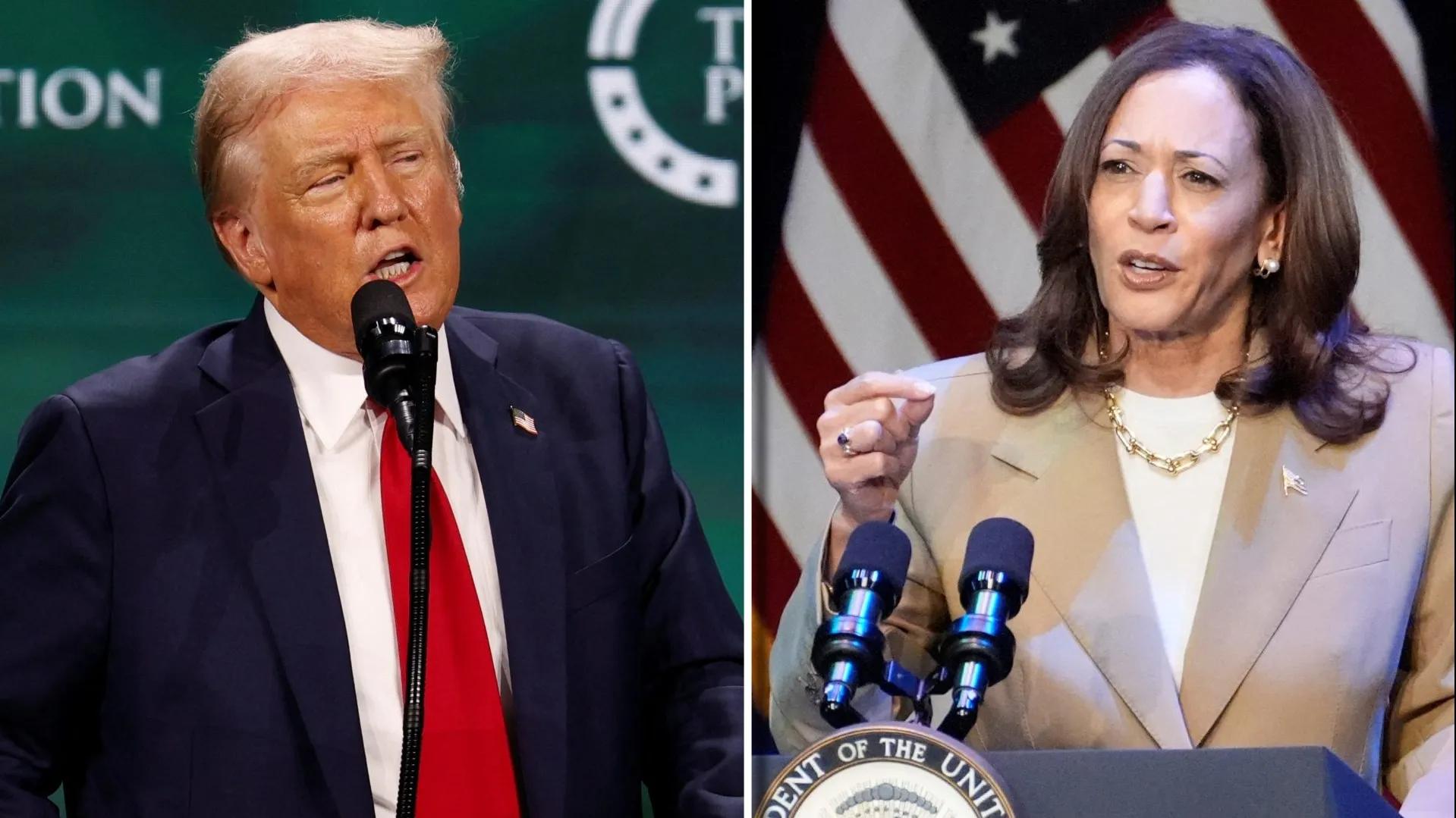 Donald Trump vence en redes sociales a Kamala Harris 