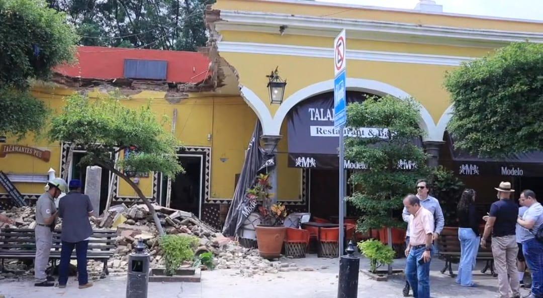 Colapsa una bóveda del tradicional Parían en San Pedro Tlaquepaque, Jalisco