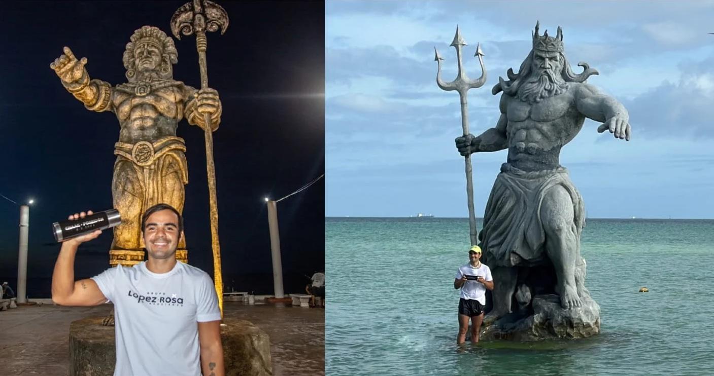 Yucateco corre una maratón para crear un mensaje de unidad entre Chaac y Poseidón