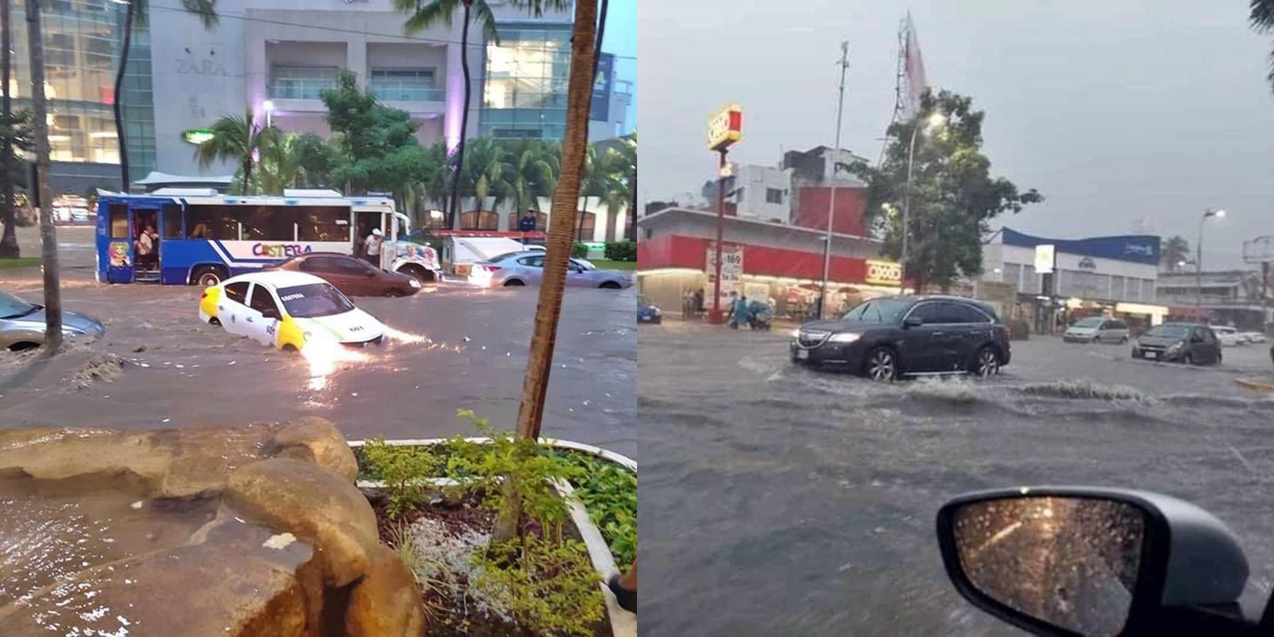 Acapulco bajo el agua por el huracán John