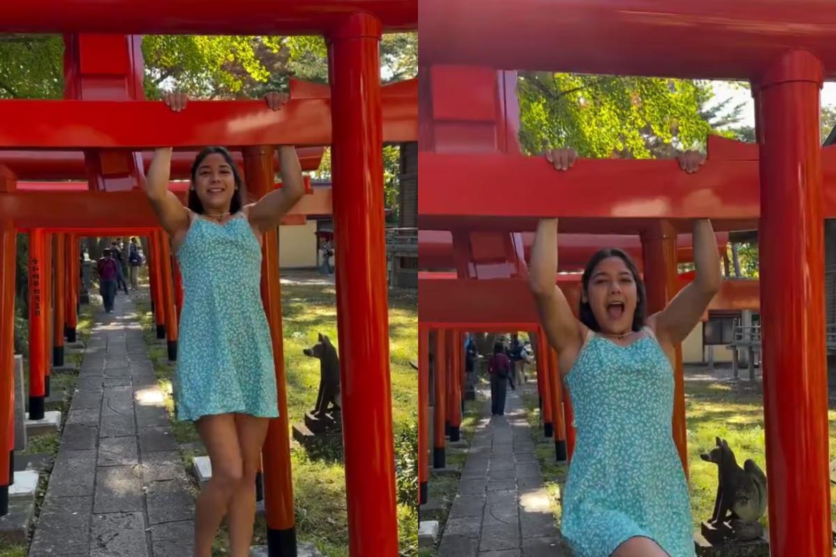Influencer hace ejercicio en templo de Japón y se le van encima 