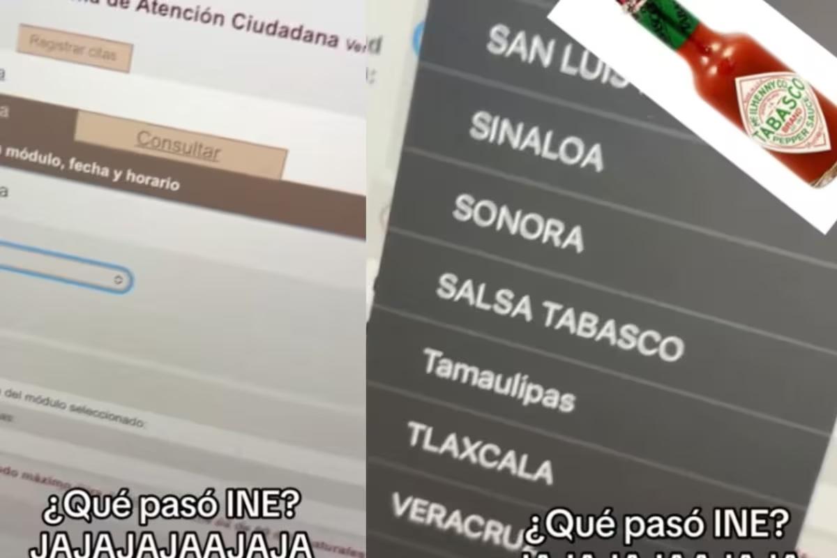 ¿Salsa Tabasco? Mujer exhibe al INE por escribir mal el nombre de su estado