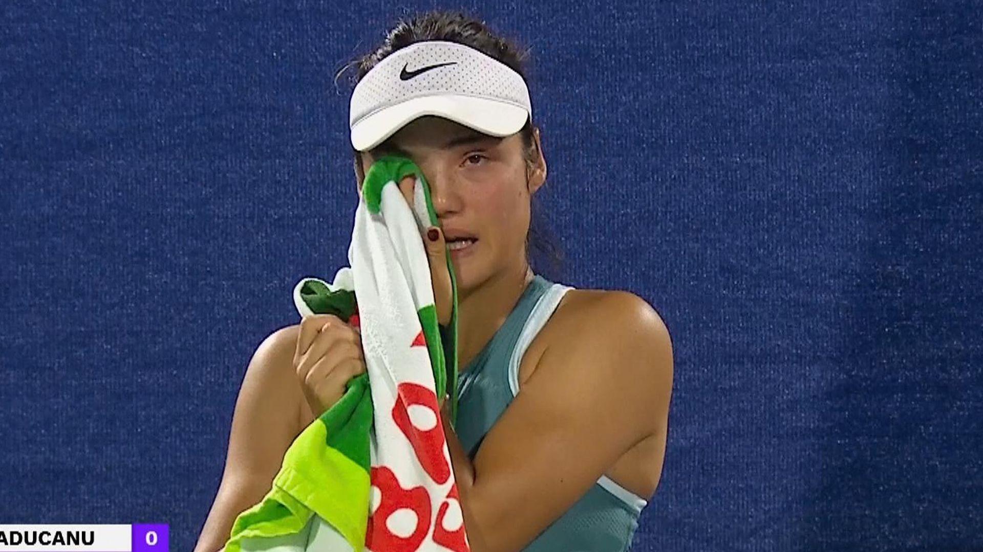 Emma Raducanu vivió momentos terroríficos durante un partido de tenis 