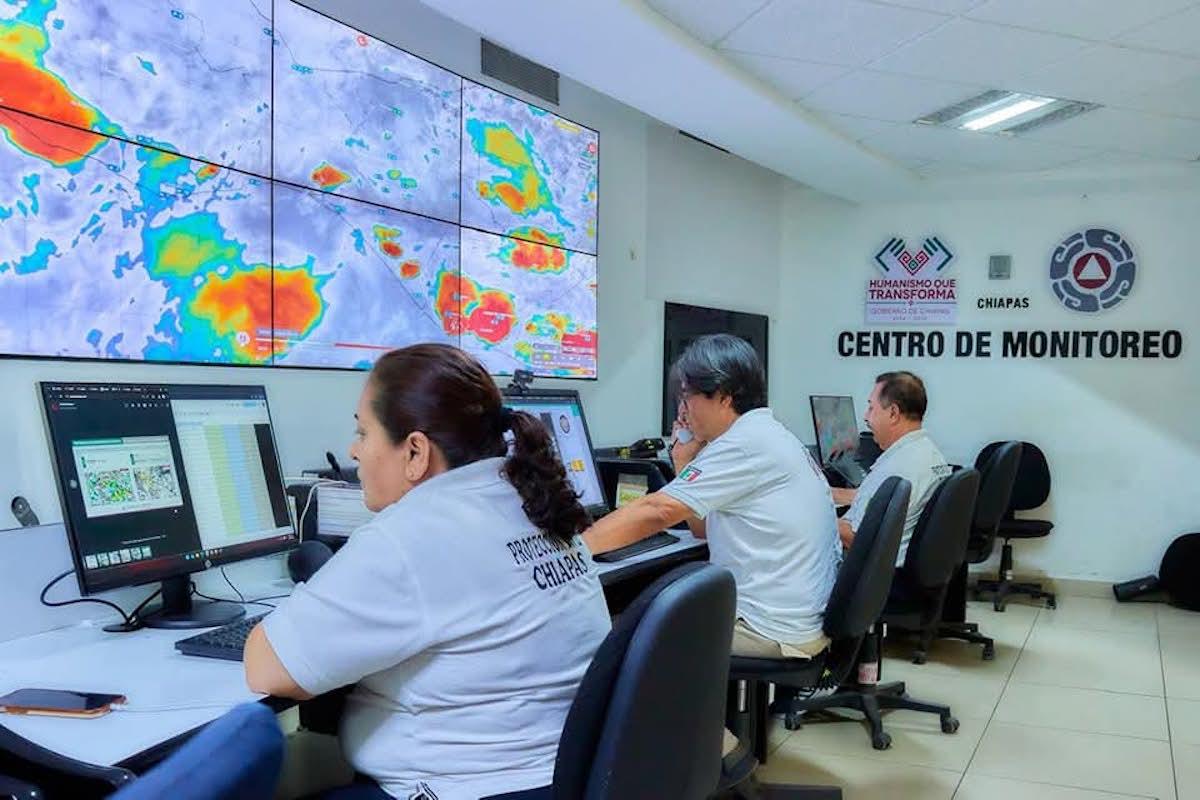 Activa Chiapas alerta por Lluvias ante los posibles efectos de ciclón tropical Erick