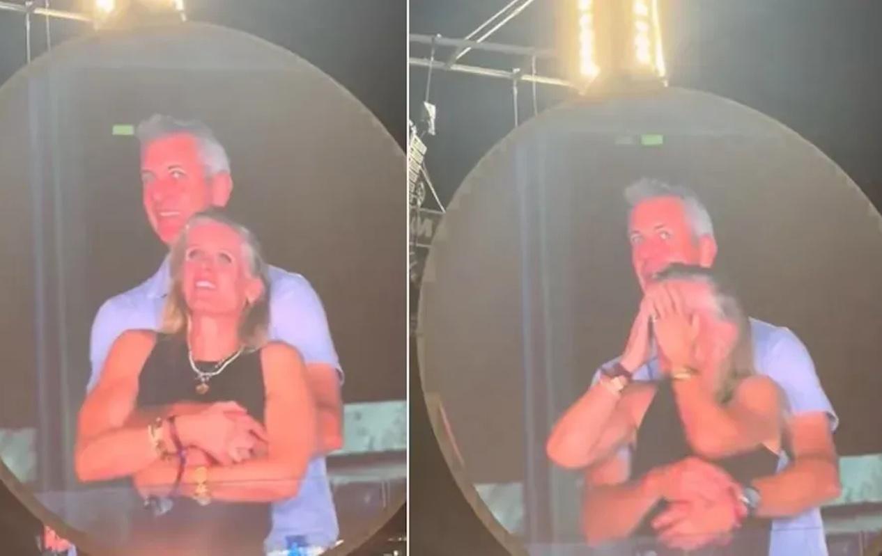 ¡Los cacharon! Coldplay evidencia infidelidad en pleno concierto