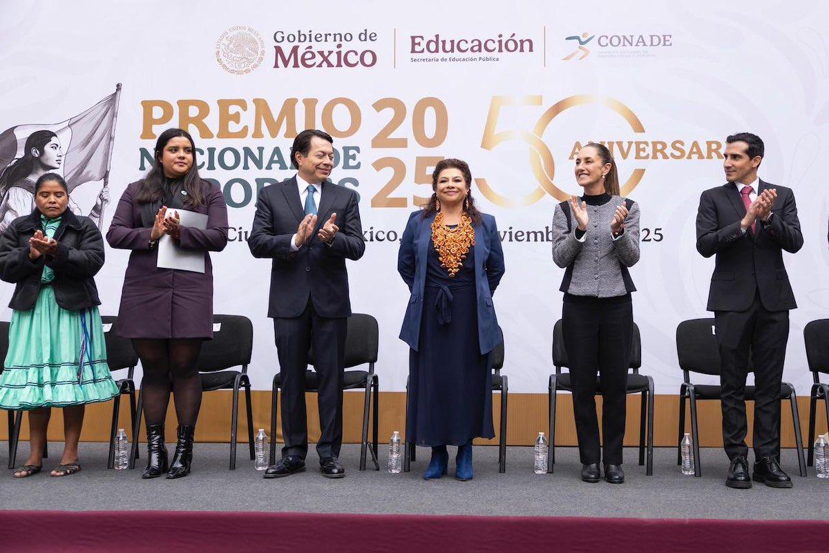 Sheinbaum entregó el Premio Nacional de Deportes 2025 