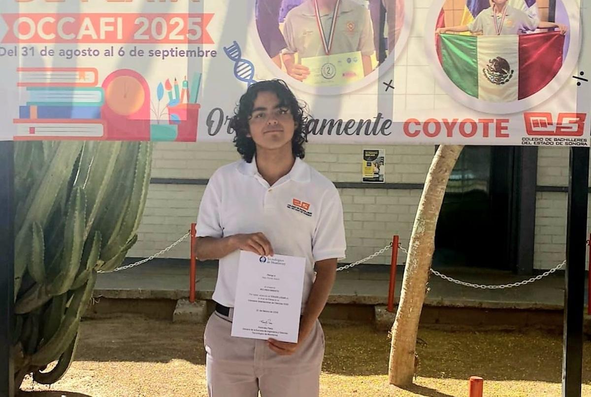 Brilla estudiante de Cobach Sonora en Concurso Internacional de Ciencias 2026