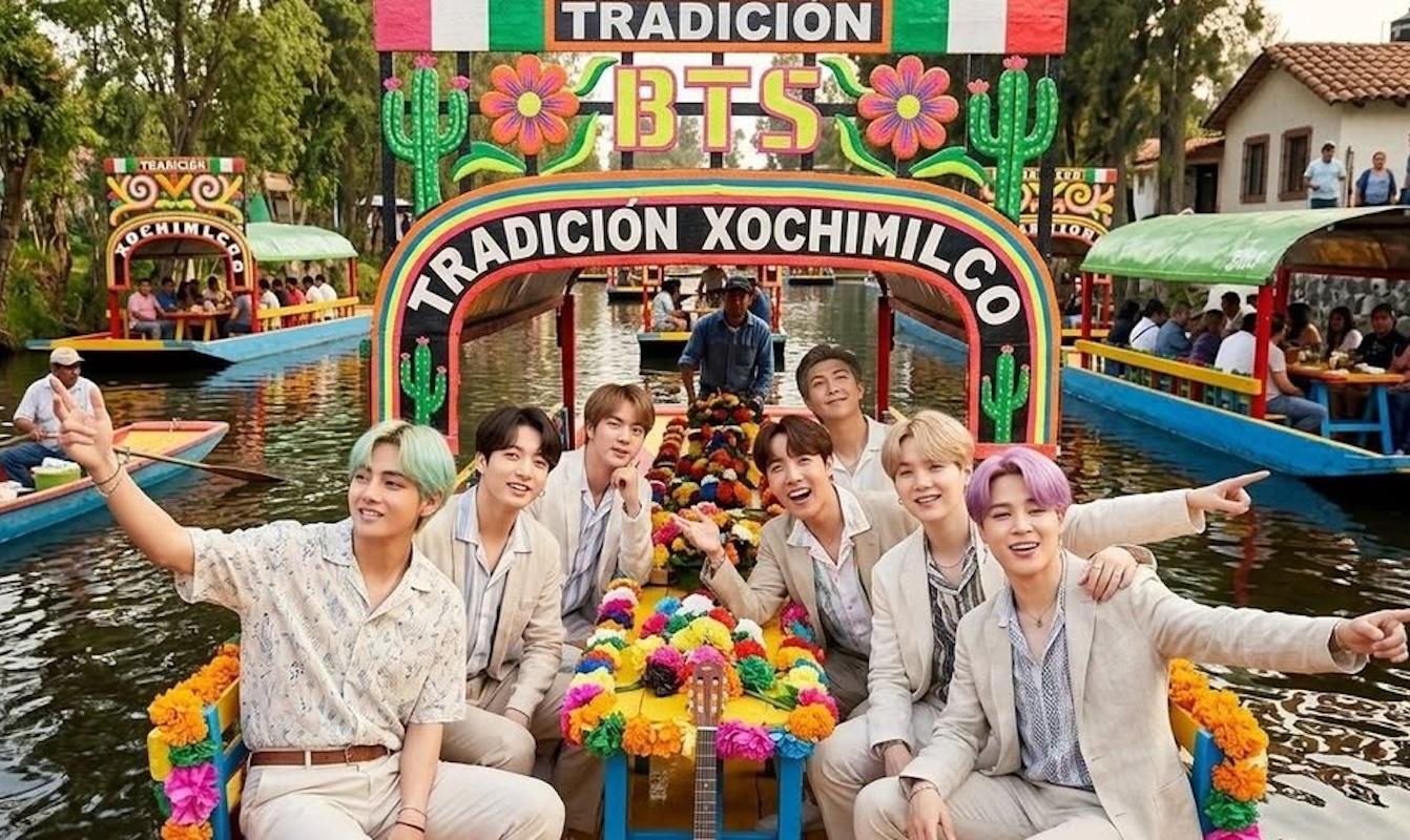 BTS llega a Xochimilco: lanzan trajineras temáticas para fans en CDMX
