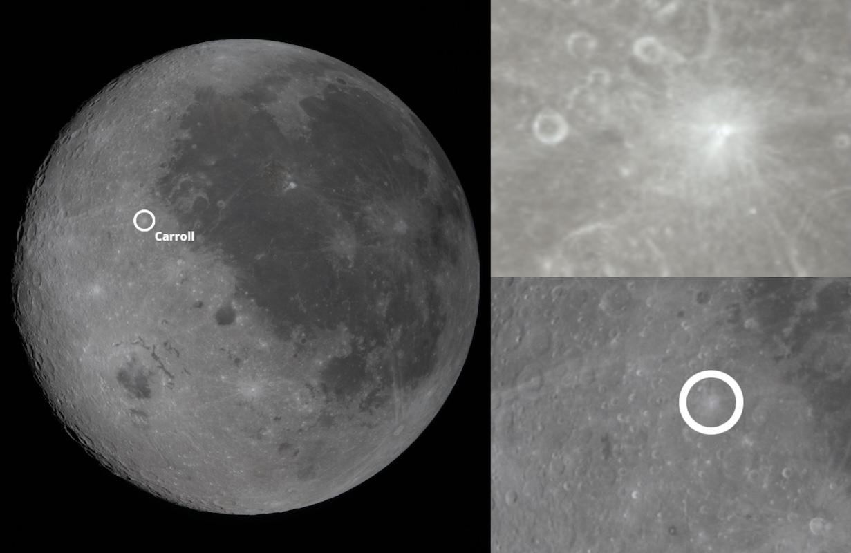 Astronautas de Artemis II bautizan a cráter de la Luna 