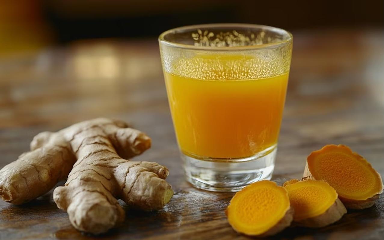 Beneficios del shot de cúrcuma, naranja y jengibre