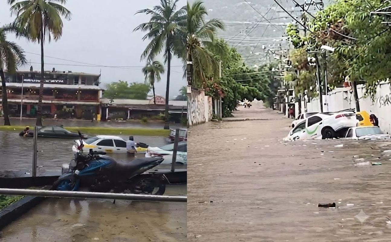 Huracán Simón provoca inundaciones en Acapulco