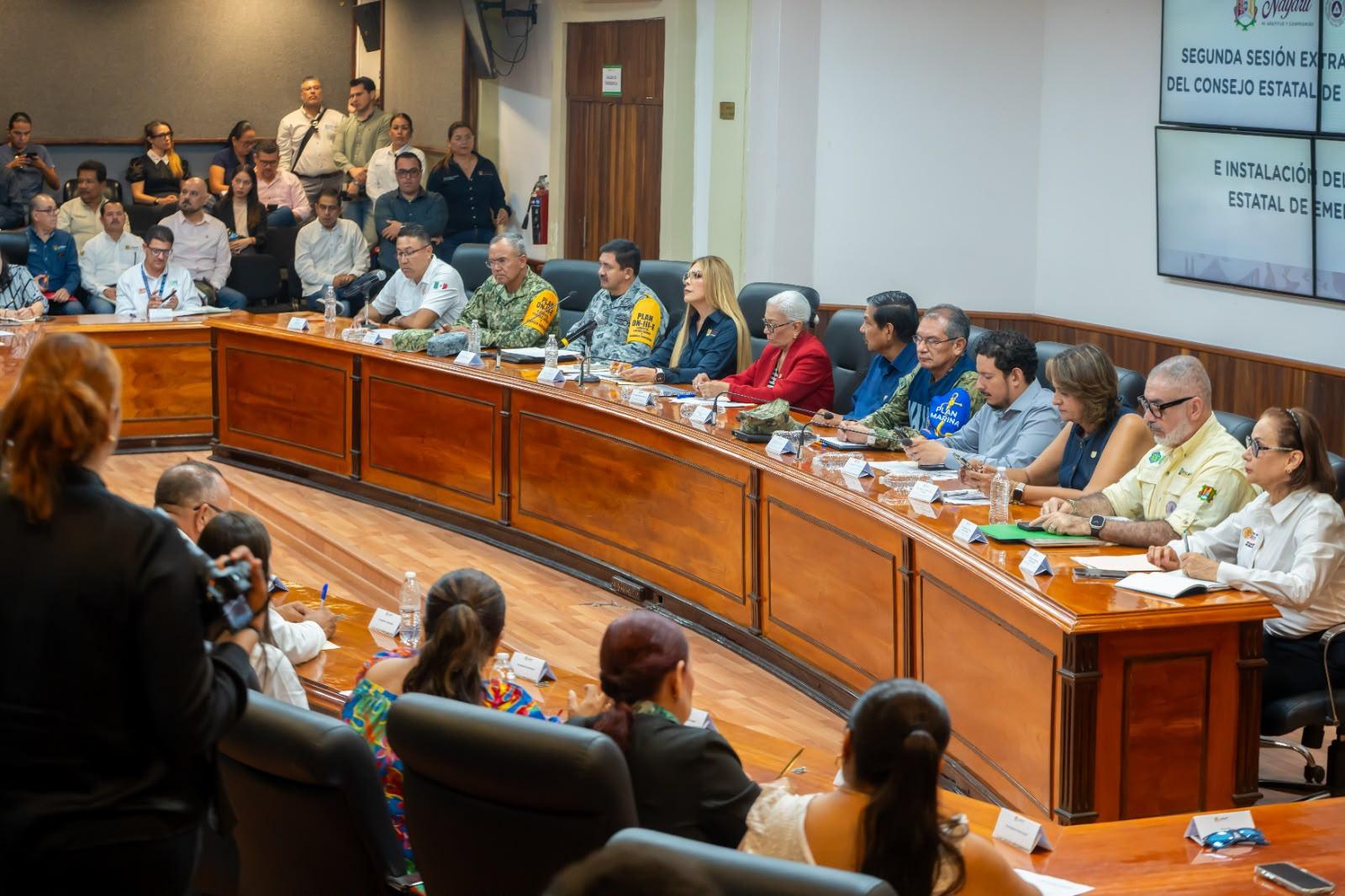 Nayarit instala Consejo Estatal de Emergencia ante proximidad del huracán Simon