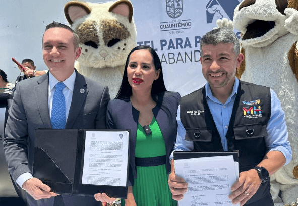 Cuajimalpa, Cuauhtémoc y Miguel Hidalgo firman convenio a favor de perros y gatos abandonados