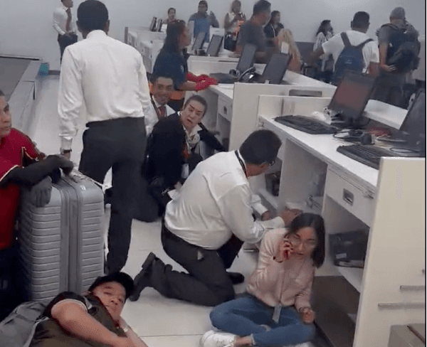 Balacera en la Terminal 1 del AICM