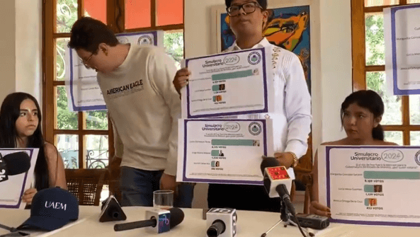 Sheinbaum en gana simulacro universitario