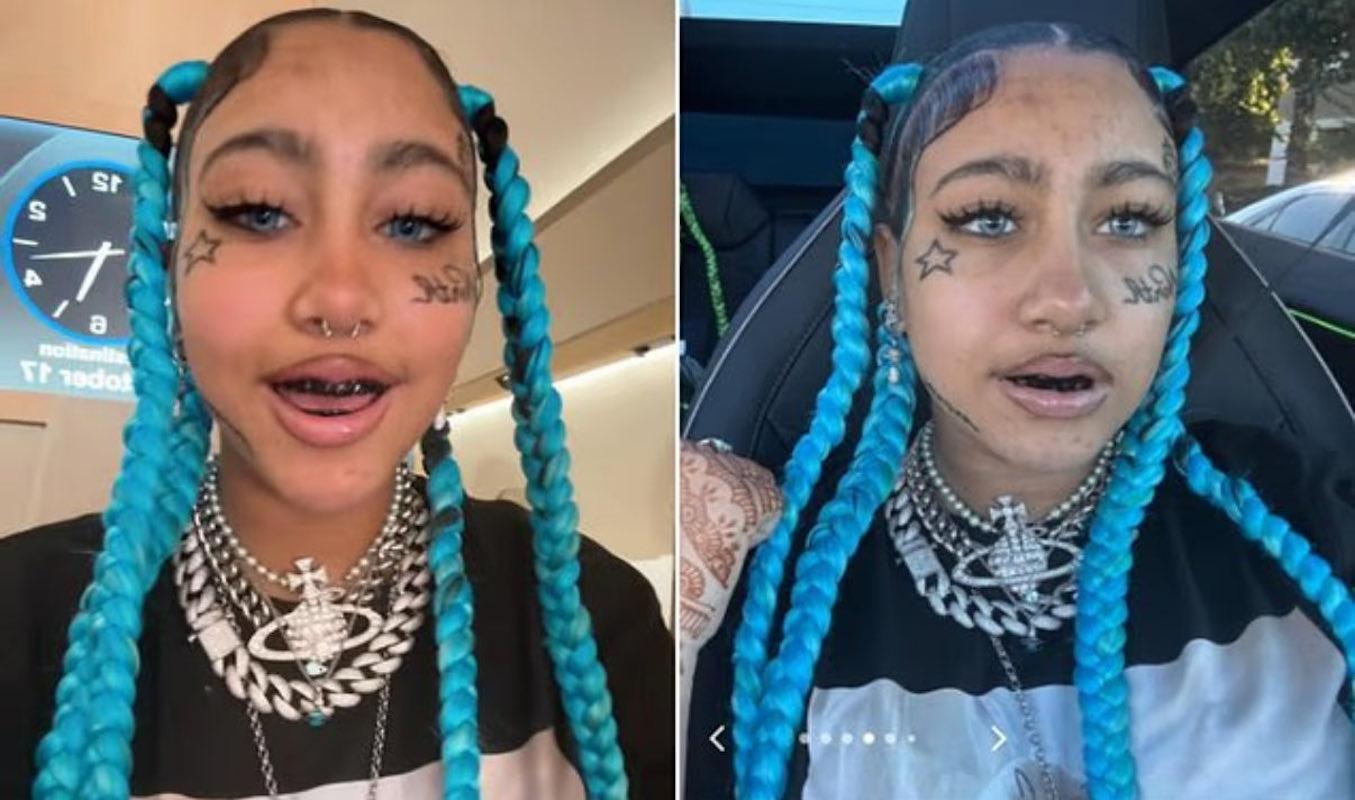 North West sorprende con look de tatuajes en la cara