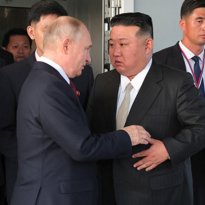 Vladimir Putin se reunió con Kim Jong-un