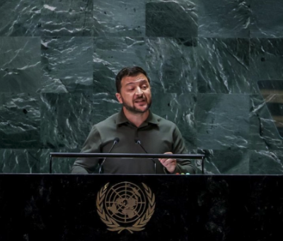 Volodimir Zelenski habló ante la ONU 