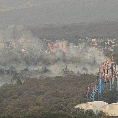 Reportan incendio en el bosque de Tlalpan